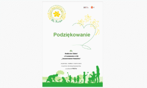 Podziękowanie dla Rodziców i Dzieci z Przedszkola nr 126 "Zaczarowane Podwórko" za pamięć, wrażliwe i otwarte serce na pomoc dla naszych pacjentów, za zebranie 735,71zł.