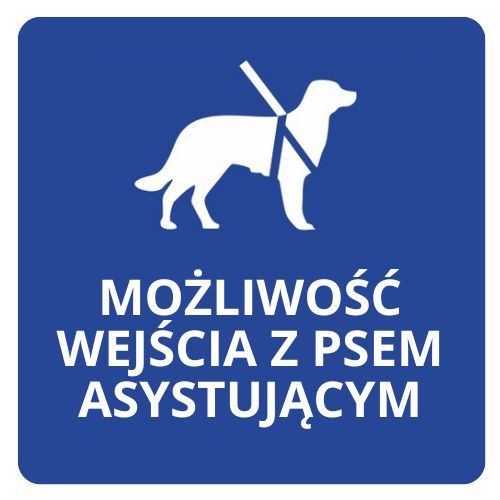 możliwość wejścia z psem asystującym