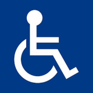 ikona z wózkiem inwalidzkim